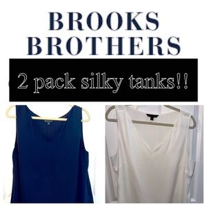 Silky Brooks Brothers Sleeveless Scallop Tops- 2 pack!